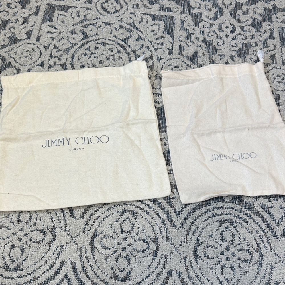 Jimmy Choo Cream Dust Bags Pair